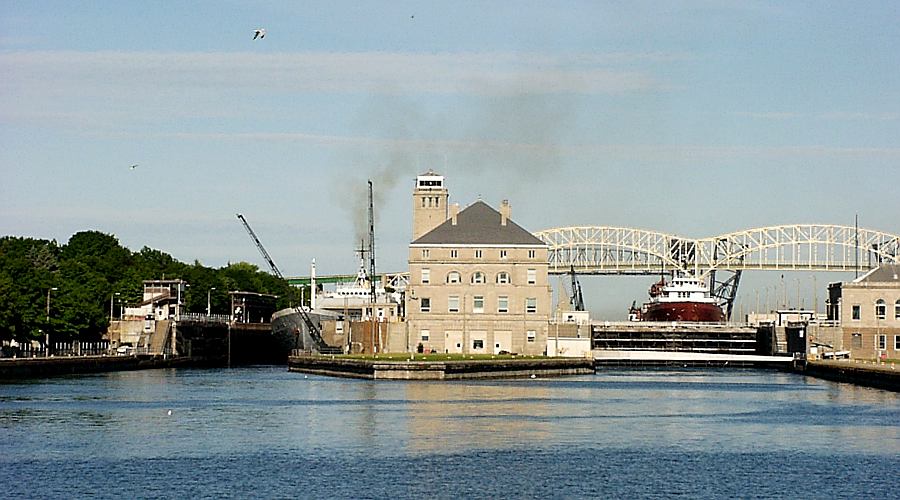 Entering the Soo Locks - Sault Ste Marie, Michigan