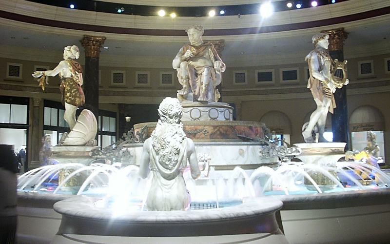 Fountain in the mall at Caesar's Palace