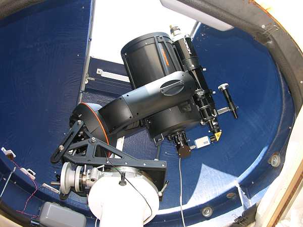 mobile observatory's pier mounted Celestron C-11 telescope