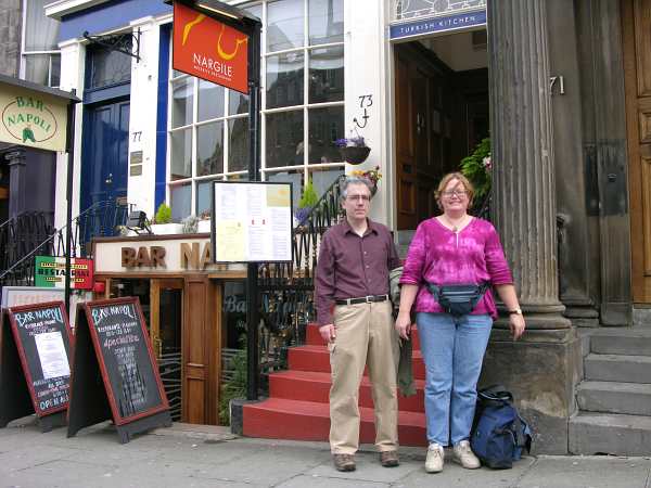 Jim Mann and Laurie Mann in front of Nargile