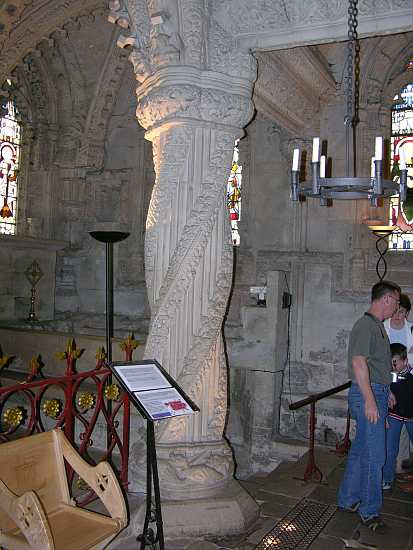 Apprentice Pillar in Rosslyn Chapel