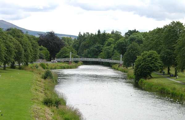 Priorsford Suspension Bridge near Peebles, Scotland