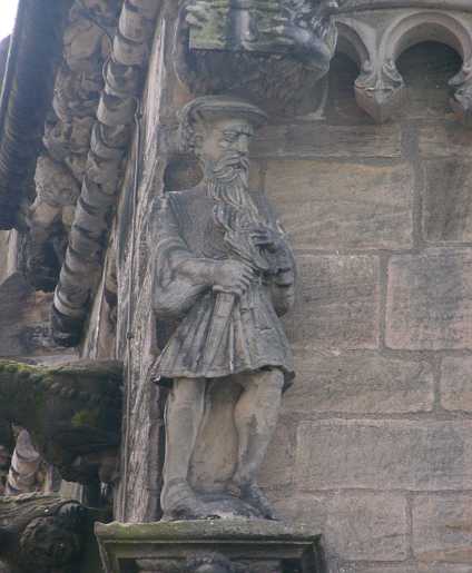 James VI statue in Stirling Castle.