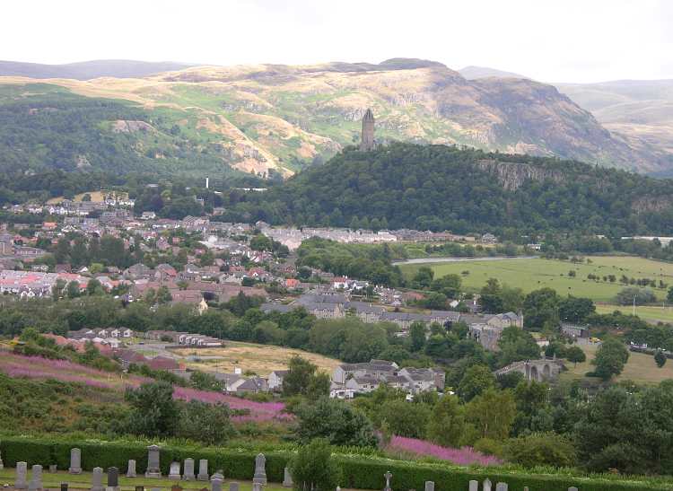 allace Monument on the Abbey Craig at Stirling Scotland