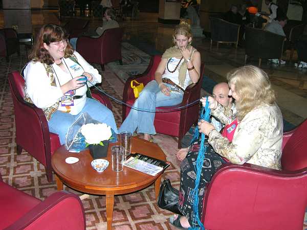 Melanie Fletcher, Annie Stutzman, Esther Friesner in Glasgow Scotland
