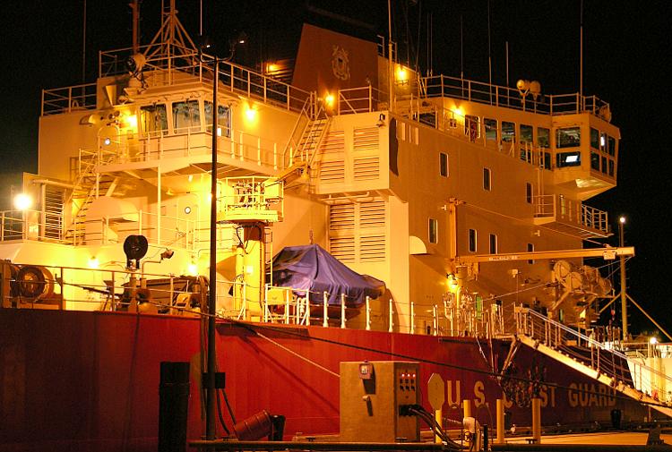 Coast Guard Cutter Mackinaw at dock in Cheboygan, Michigan