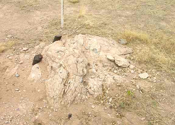 Base of the Ground Zero atomic bomb tower