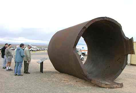 Jumbo, a large steel container to catch the plutonium from the bomb