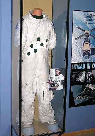 Astronaut William Pogue space suit