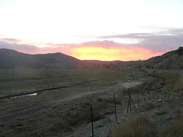 San Andres Mountain sunset.