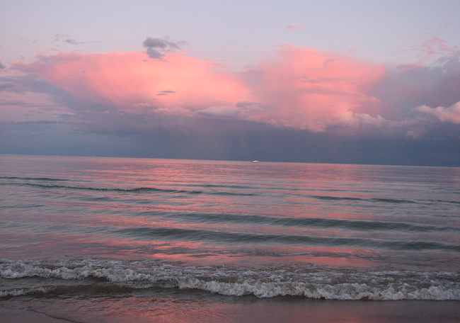 Lake Michigan sunset at Sheboygan, Wisconsin