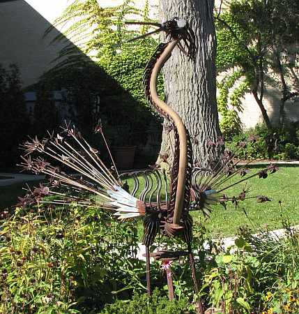 peacock sculpture