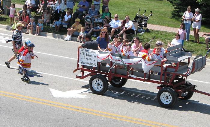 Mackinac Skating Association float