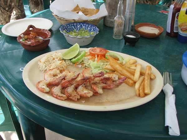 Grilled shrimp at Coconuts bar and grill