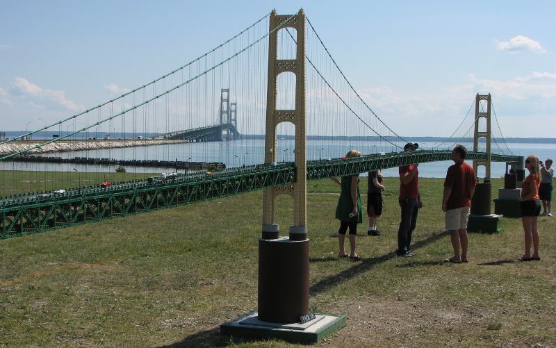 Forrest Wyrick Erector Set Model of the Mackinac Bridge