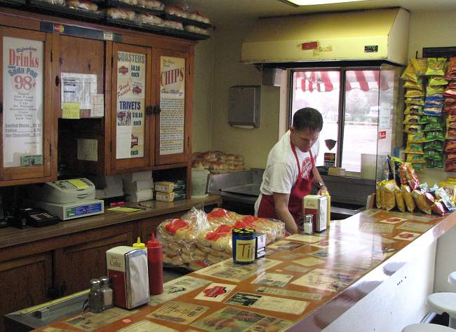 Counter at Salina, Kansas' Cozy Inn