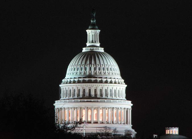 Capital rotunda at night