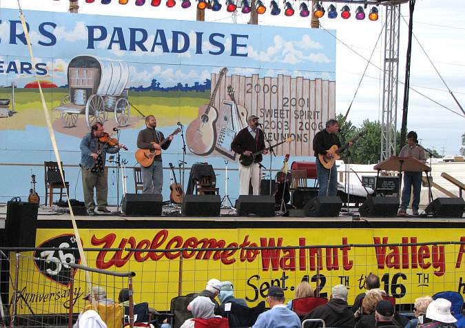 woods tea company performing at Walnut Valley Festival in WInfileld, Kansas