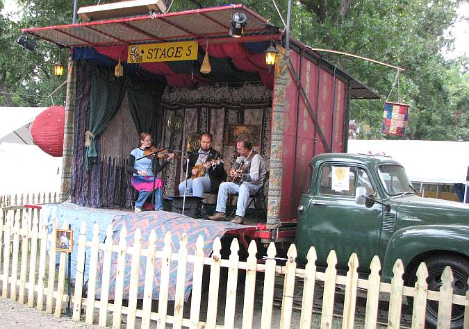 Three Bean Salad on stage 5 at Winfield's Walnut Valley Festival