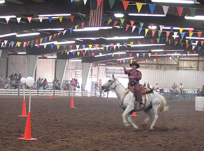 Cowboy Mounted Shooting at the Kansas State Fair