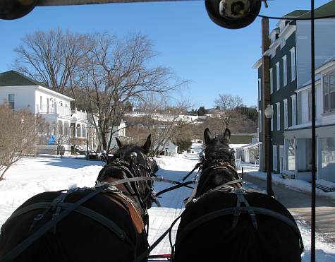 Mackinac Island, Michigan in the winter.