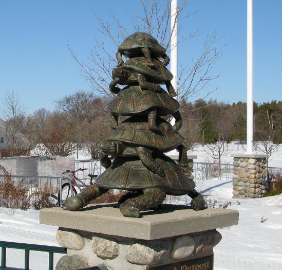 Turtle Sculpture on Mackinac Island, Michigan
