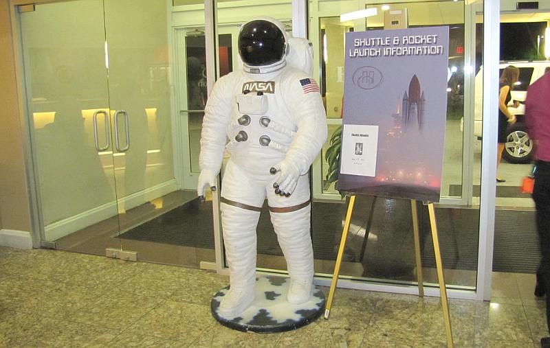 Astronaut mannequin in Hillton Cocoa Beach Oceanfront Hotel