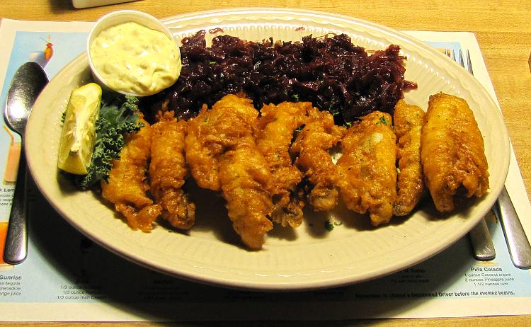 Fried perch at Audie's Restaurant in Mackinaw City, Michigan