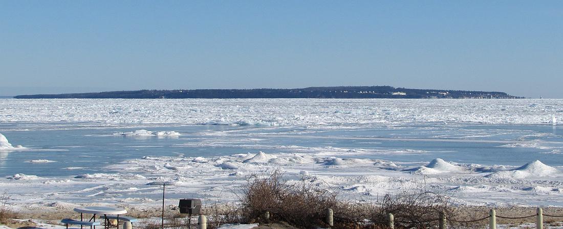 Mackinac Island and the Grand Hotel in winter