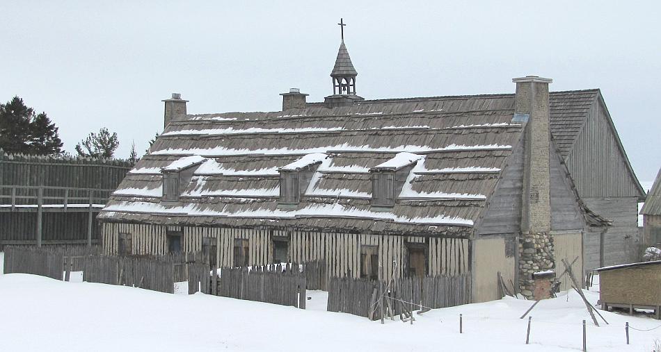 Fort Michilimackinac in winter