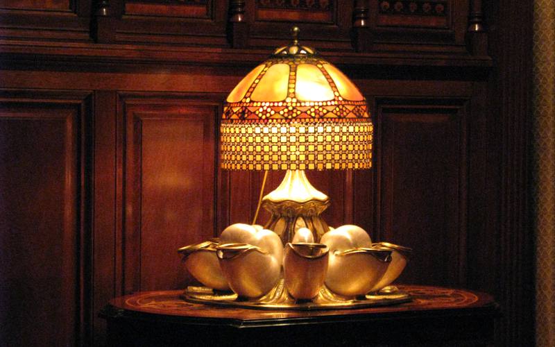 Tiffany lamp in the Driehaus Museum