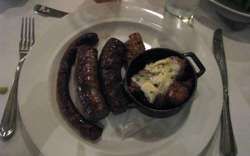 House Crafted Sausages at The Gage