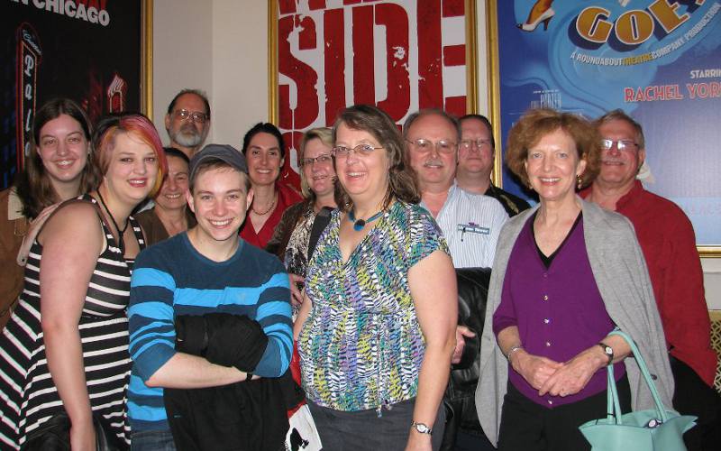 Family and cast at THe Book of Mormon