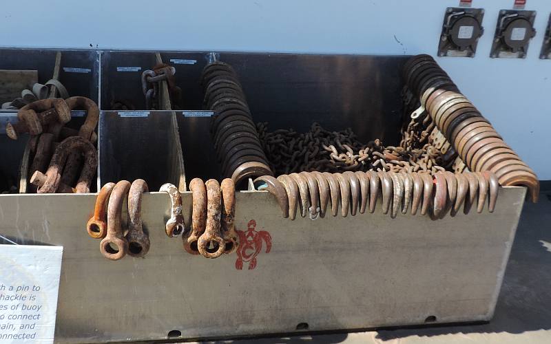 shackles on the USCGC Mackinaw