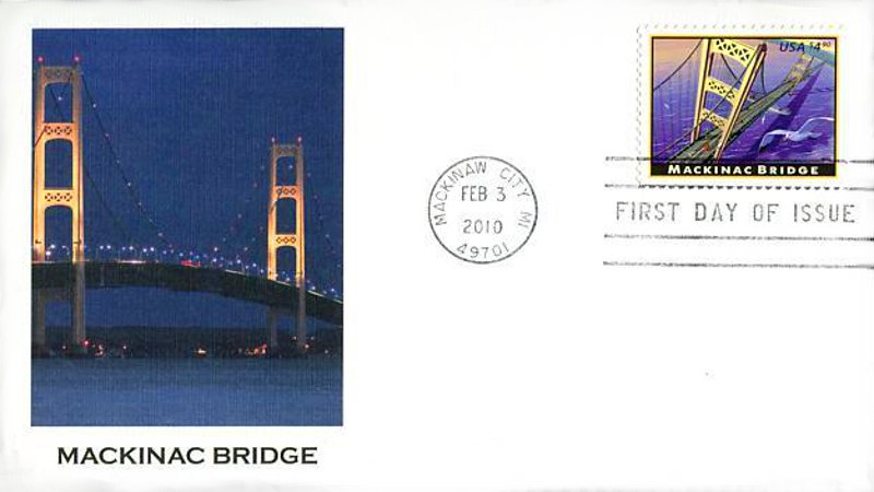 Mackinac Bridge 2010 First Day Cover
