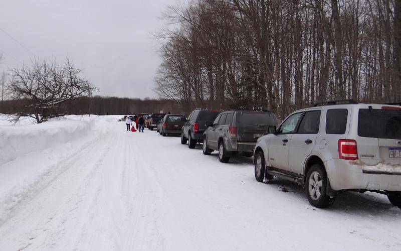 Eben Ice Caves parking