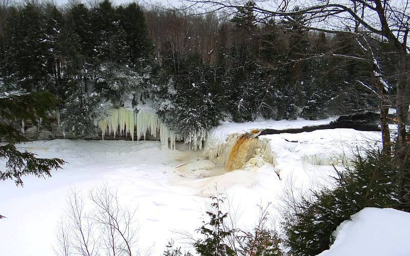 Upper Tahquamenon Falls in winter