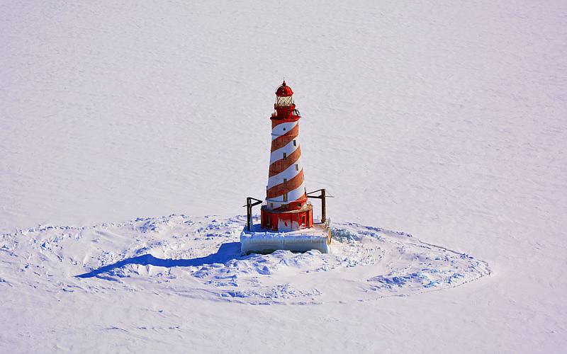 White Shoal Light in Lake Michigan