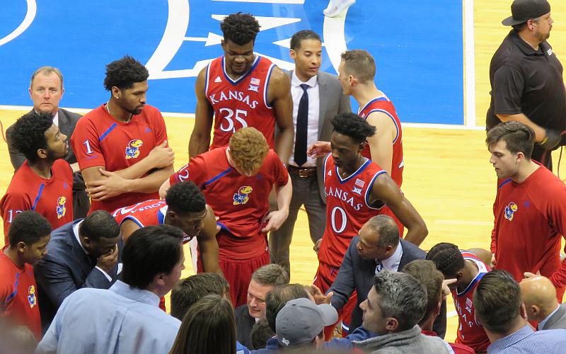 University of Kansas red bsketball uniforms