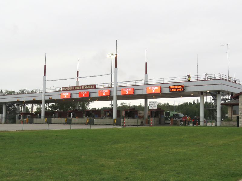 Mackinac Bridge toll gates