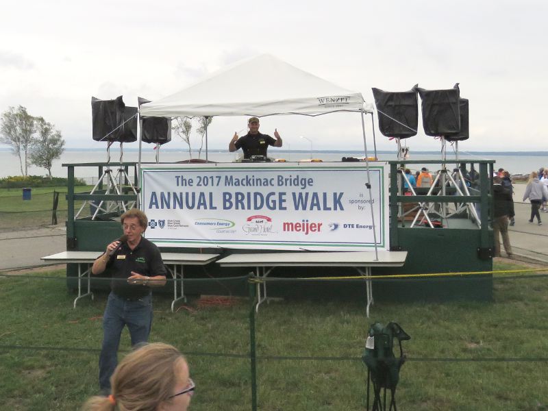 2017 Mackinac Bridge Walk public address speaker