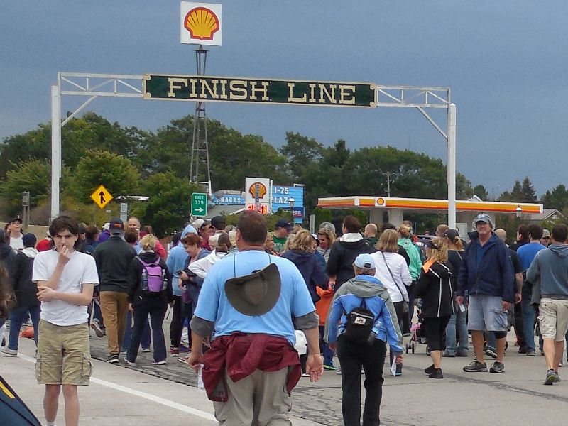 2017 Mackinac Bridge Walk finish line