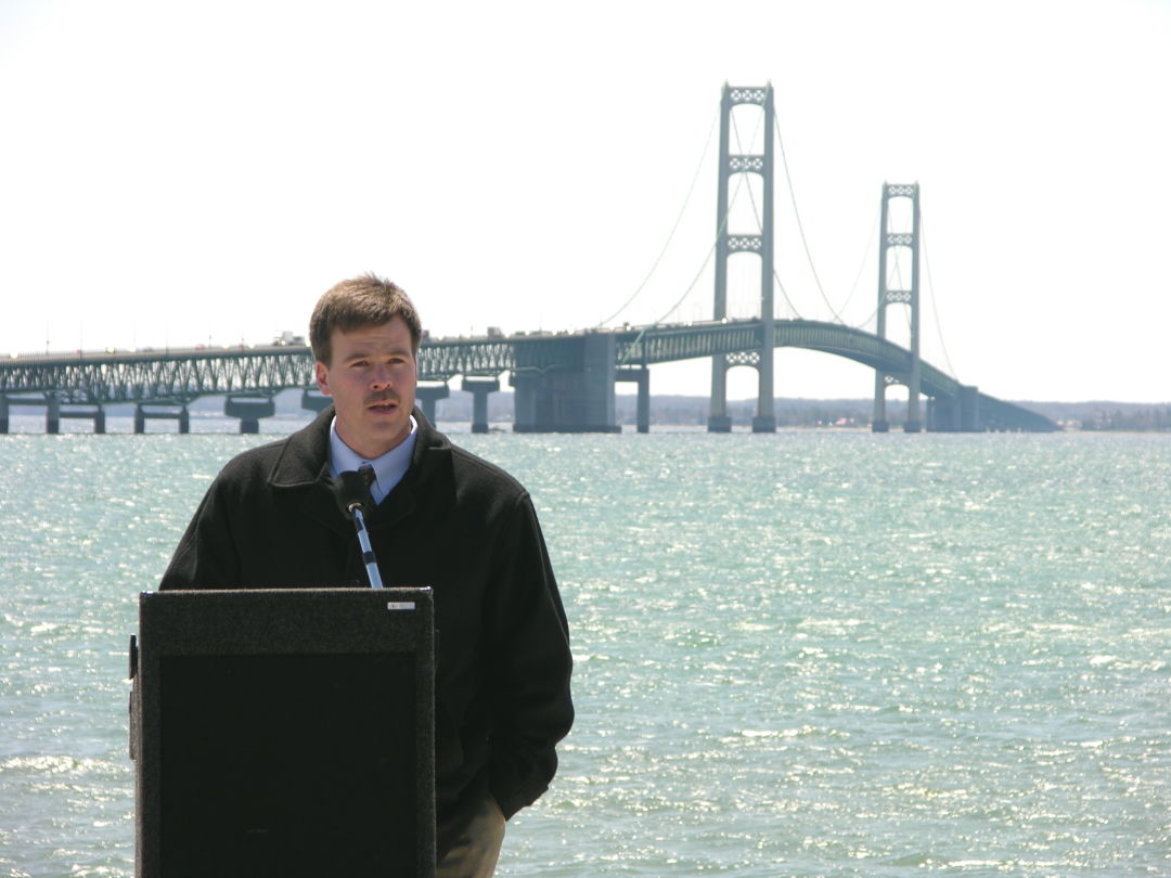 Mackinac Bridge ground breaking - 50th Anniversary