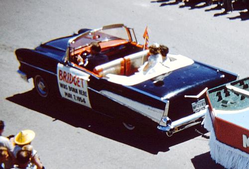 Bridget Paquet in the Mackinac Bridge dedication parade