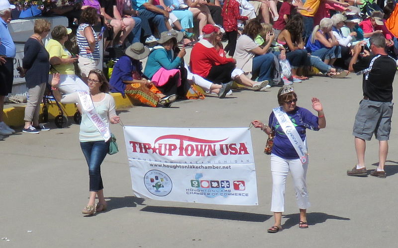 Tip-Up-Town Royalty at the Mackinac Lilac Festival Parade