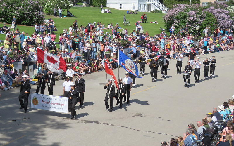 Royal Canadian Sea Cadet Corps in Mackinac Island Lilac Parade