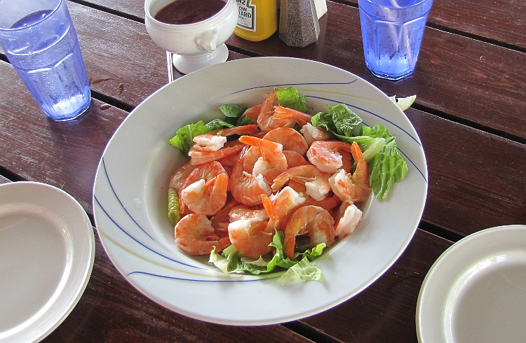 Shrimp cocktail at Radisson Aruba