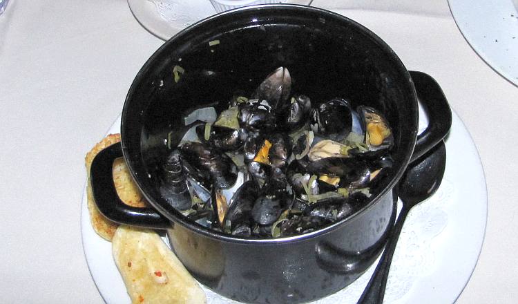 Dutch Mussels at Passions, Aruba restaurant