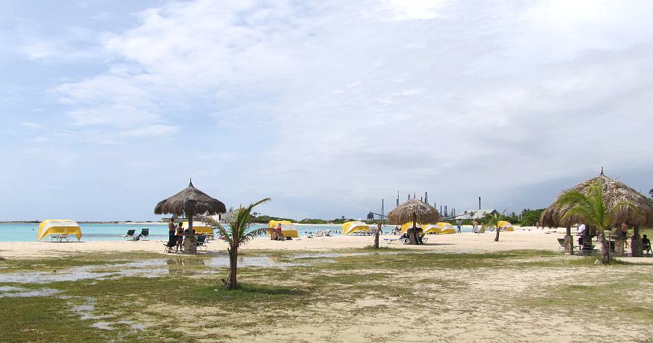 Baby Beach and Valero Oil Refinery - Aruba