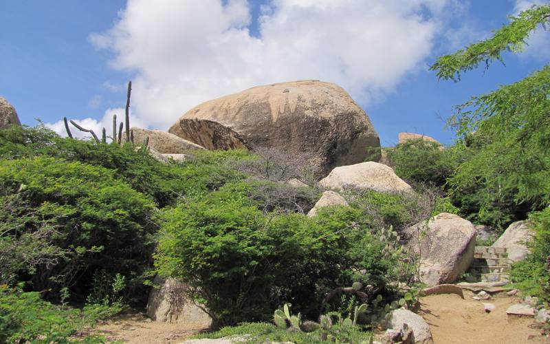 Ayo Rock Formation and gardens - Aruba